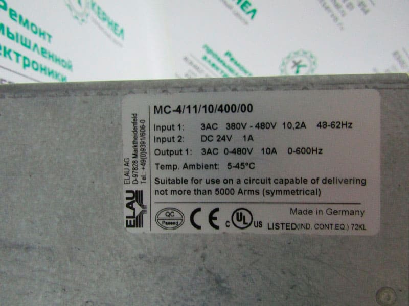ELAU MC-4/11/10/400/00 фото