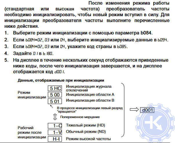 Восстановление заводских настроек частотного преобразователя Omron