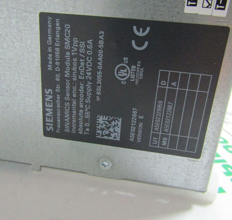 SIEMENS SINAMICS Sensor Module SMC20 1P 6SL3055-0AA00-5BA3