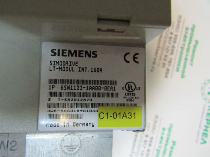 Заводские данные SIEMENS SIMODRIVE LT-MODUL EXT.2X25A 1P 6SN1123-1AA00-0EA1