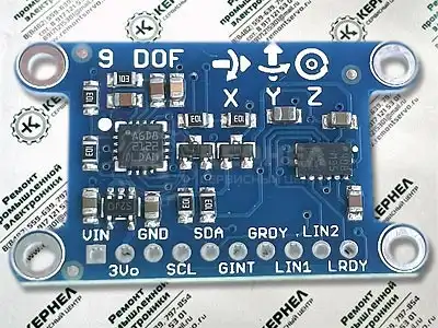 Плата акселерометра после ремонта