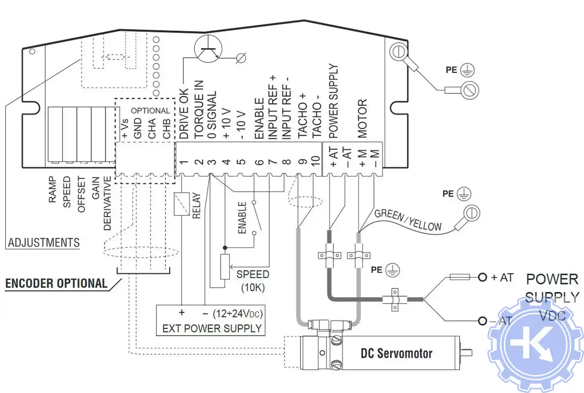 Схема подключения сервопривода AXOR Microspeed