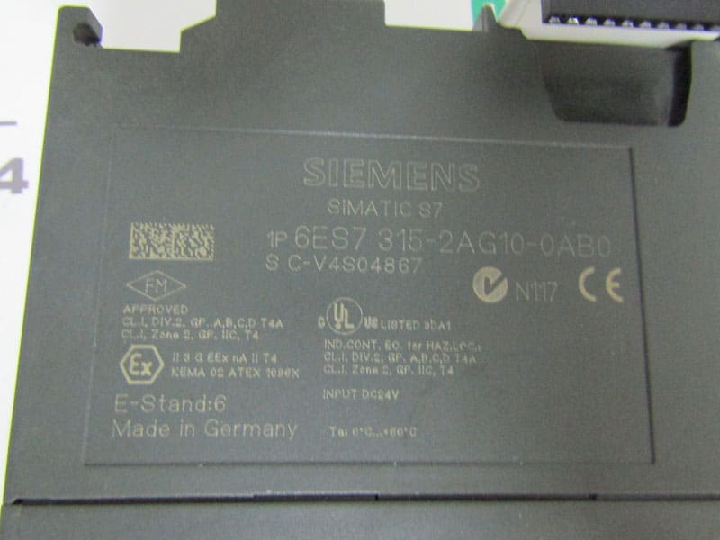 SIEMENS SIMATIC S7 6ES7315-2AG10-0AB0