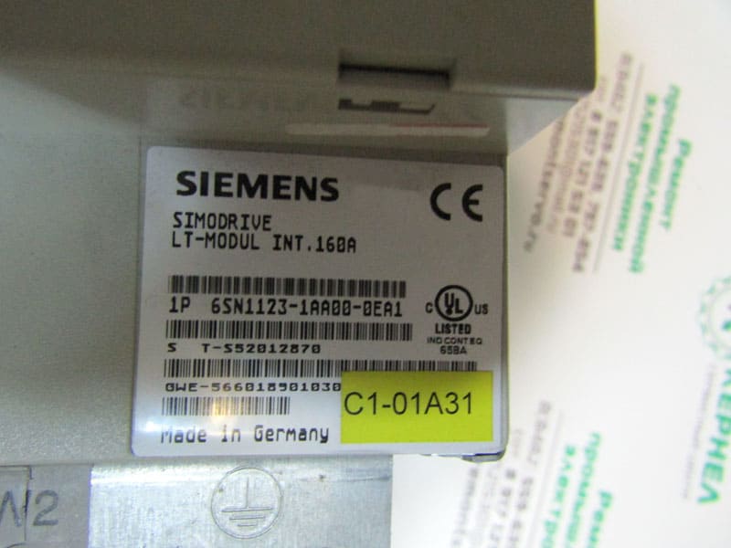 Заводские данные SIEMENS SIMODRIVE 1P 6SN1123-1AA00-0EA1
