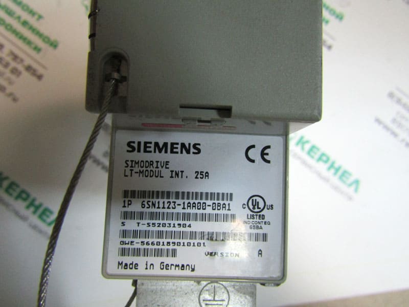 Заводские данные SIEMENS SIMODRIVE 1P 6SN1123-1AA00-0BA1