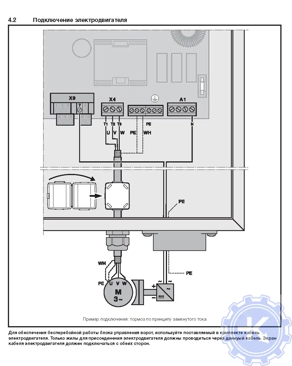 Подключение электродвигателя Подключение электродвигателя
