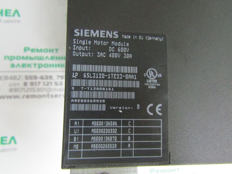 SIEMENS 6SL3120-1TE23-0AA1