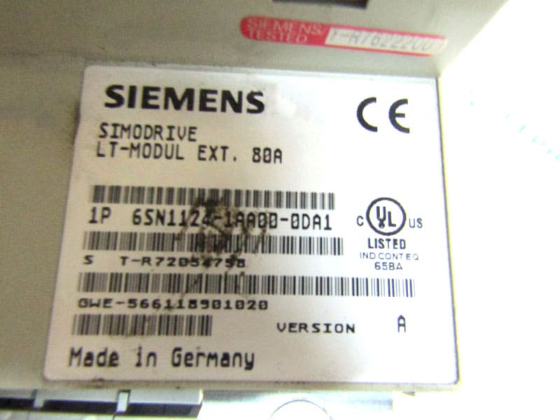 Заводские данные SIEMENS SIMODRIVE LT-MODUL EXT.2X25A 1P 6SN1124-1AA00-0DA1